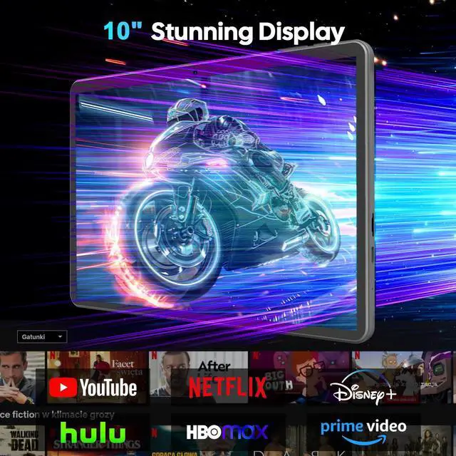 Alt view image 5 of 5 - Android 15 Tablet with Keyboard - 26GB RAM + 256GB ROM, 2TB Expand, 10 inch 2-in-1 Tablets with 5G/2.4G WiFi, 8000mAh, BT5.0, 5MP+13MP, Split Screen, Widevine L1, Mouse, Case, Stylus (Green Case)