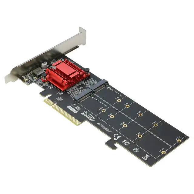 Alt view image 2 of 5 - RIITOP Dual NVMe PCIe Adapter + Dual NVME Cloner Docking Station