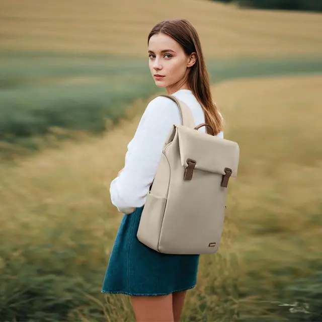 Alt view image 2 of 5 - GOLF QUALITYWomen Laptop Backpack Computer Backpacks Carry On Waterproof backpack Fits 15.6Inch Notebook Travel Commute College (Apricot)