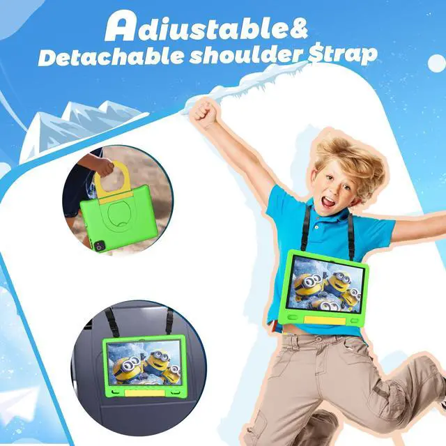 Alt view image 4 of 5 - VCFNXLS Kids Tablet 10", Android 14, 8GB+64GB (1TB Expandable), Octa-Core, 1280×800 HD Display, Dual Cameras, 12-Hour Battery, Parental Controls, Childs Tablet with Shockproof EVA Case