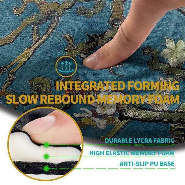 Alt view image 2 of 5 - Hokafenle Ergonomic Mouse Pad Wrist Support with Stepped-Wedge Design, Wrist Rest Pain Relief Mousepad Filled with Memory Foam, Carpal Tunnel Mousepad for Wireless Mouse(12x8 inch, Apricot Blossom)