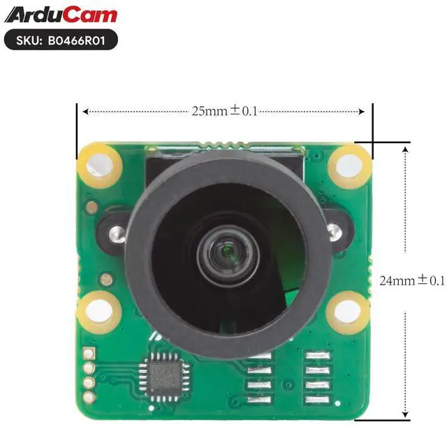 Alt view image 3 of 5 - Arducam 12.3MP Raspberry Pi HQ Camera, 477M Pi Camera Module with 158°(D) M12 Wide Angle Lens, Compatible with Pi5/4B/3/3B+/Zero 2W