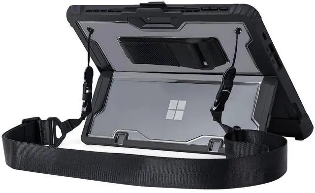 Main image of ZEERSIDEND for Microsoft Surface Pro11 Pro10 Pro9 Tablet Protective Case 13 inches 2024/2022, Thicken and Rugged Cover with Stand Case, Compatible Keyboard Cover, Including Hand Strap Shoulder,Black