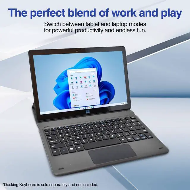 Alt view image 5 of 5 - Fusion5 10.1" Windows 11 Professional Tablet PC - Ultra Slim Full HD Windows Tablet Computer - 8GB RAM, 256GB M.2 SSD, 10 Inch Display, 5G WiFi, Intel Quad-Core CPU, USB 3.0, Micro HDMI, Dual Cameras