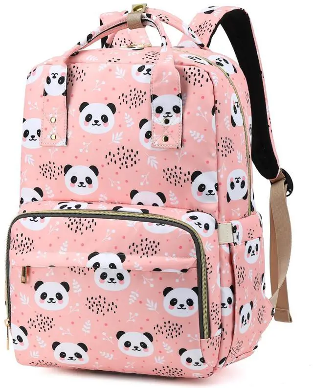 Main image of Kouxunt Panda Laptop Backpack College Bookbag School Backpack for Women Girls, Travel Backpack 15.6 Inch Computer Backpacks (Pink)