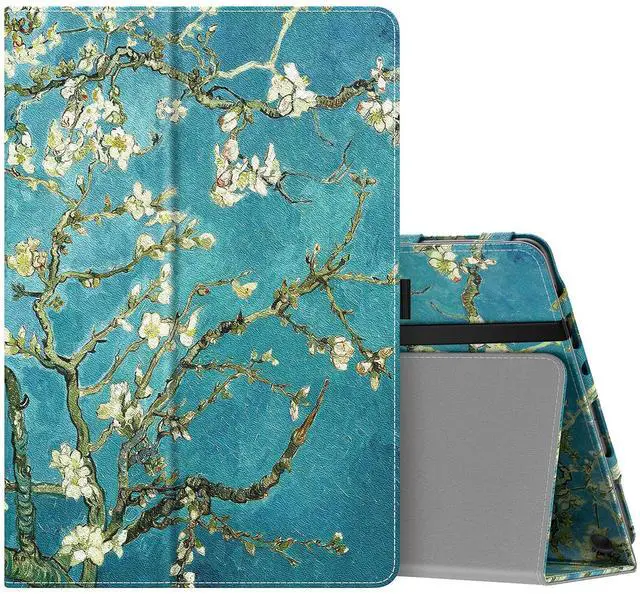 Main image of MoKo Case Fits All-New Kindle Fire HD 10 & 10 Plus Tablet (13th/11th Generation, 2023/2021 Release) 10.1" - Slim Folding Stand Cover with Auto Wake/Sleep, Apricot Blossom