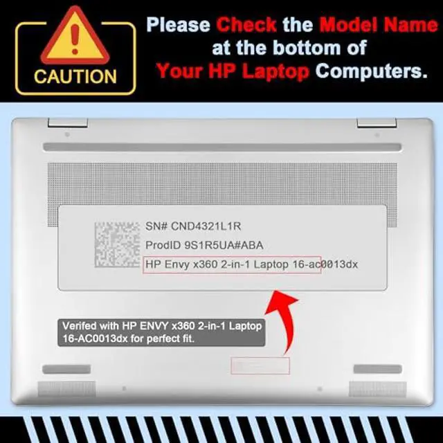 Alt view image 3 of 5 - Loyrina Clear Case for 16-inch HP Envy x360 2-in-1 Laptop (2024/2025) Compatible with 16-ACxxxx / 16-ADxxxx Series Ultra-Slim Lightweight Scratch-Resistant Hard Shell, Transparent