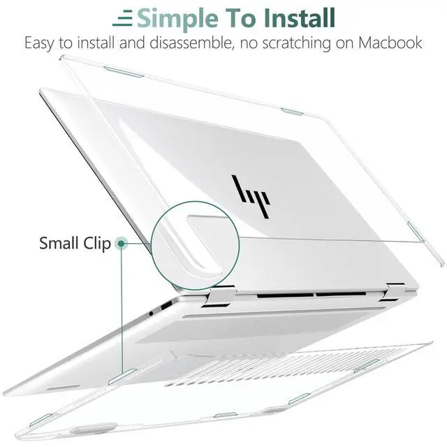 Alt view image 4 of 5 - Loyrina Clear Case for 16-inch HP Envy x360 2-in-1 Laptop (2024/2025) Compatible with 16-ACxxxx / 16-ADxxxx Series Ultra-Slim Lightweight Scratch-Resistant Hard Shell, Transparent