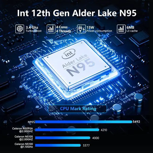 Alt view image 2 of 5 - FUNYET Gaming Laptop, 16 inch Laptop Computer 2025 with Win 11 Pro, 16GB RAM 512GB SSD, Int 12th Gen N95 Processor(up to 3.4GHz), Backlit Keyboard, Bluetooth, Mini HDMI, FHD 1920 * 1200