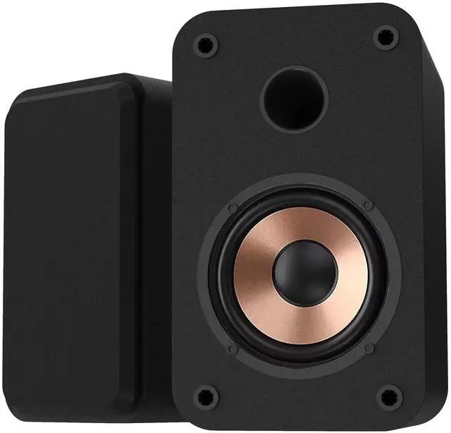 Main image of LONPOO Powered Bookshelf Speaker, Computer Speakers for Desktop and Laptop with 3" Alluminium Speaker,30 Watts RMS with Bluetooth,Aux,Sold As Pair