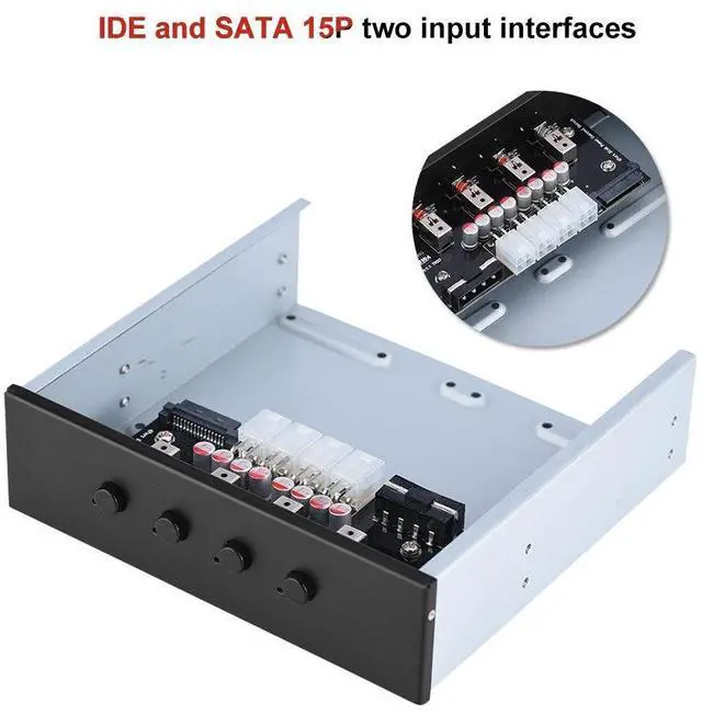 Alt view image 5 of 5 - ASHATA PH004 HDD Power Switch, 4 Hard Disk Control System, Hard Drive Selector SATA Switcher Hard Disk Power Switch for Desktop PC Computer