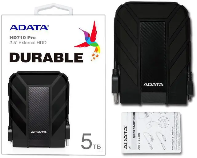 Alt view image 3 of 5 - ADATA HD710 Pro 5TB External Hard Drive (AHD710P-5TU31-CBK)