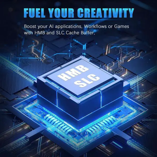 Alt view image 5 of 5 - INLAND 2TB TN510 NVMe SSD Internal Solid State Drive - Gen 5x4, PCIe5.0 M.2 2280, seq. Read Speed up to 10,000 MB/s, for AI Applications, Gaming, and Video Editing