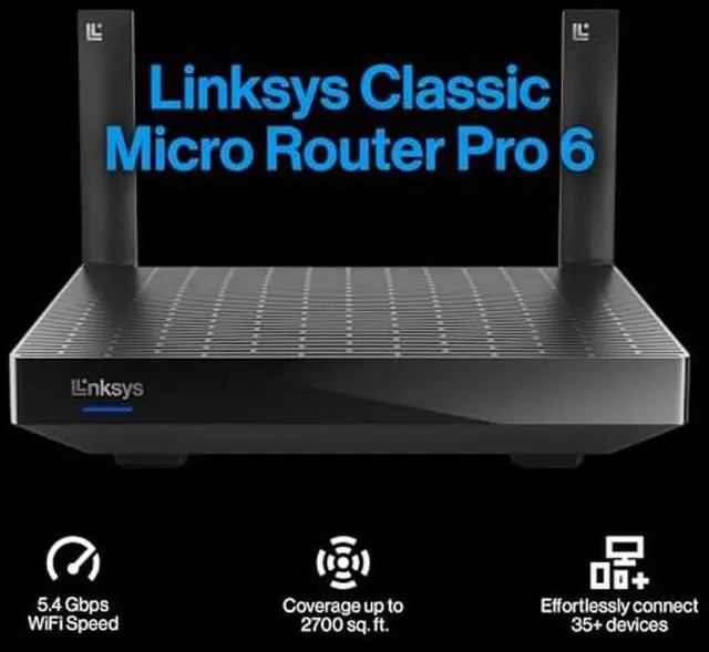Alt view image 2 of 5 - Linksys Mesh WiFi 6 Router | Connect 35+ Devices | Up to 2,700 Sq Ft | Speeds of up to 5.4 Gbps | LN3121-AMZ | 2024 Release