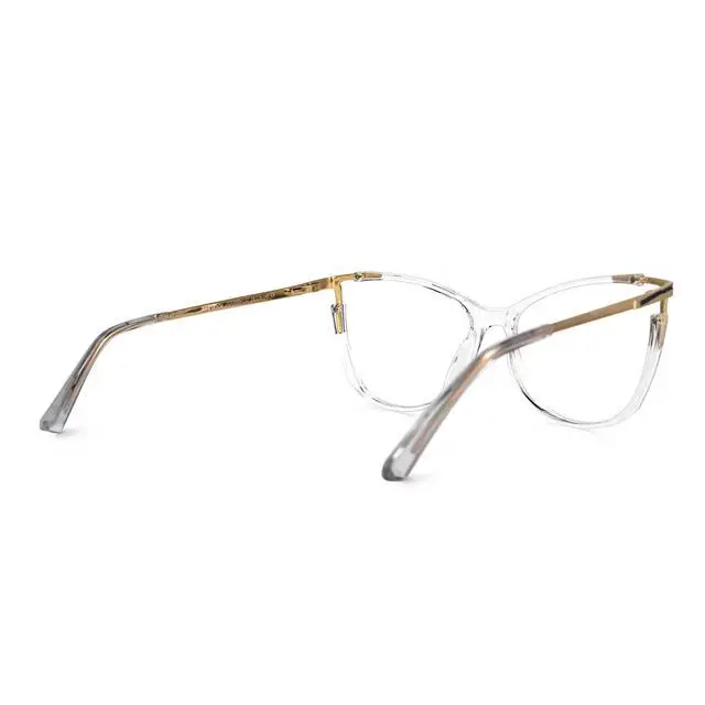 Alt view image 5 of 5 - Zeelool Blue Light Blocking Glasses, Cat Eye Glasses Frame for Women Eyeglasses with Clear Lenses ZJGX368841-107B Crystal