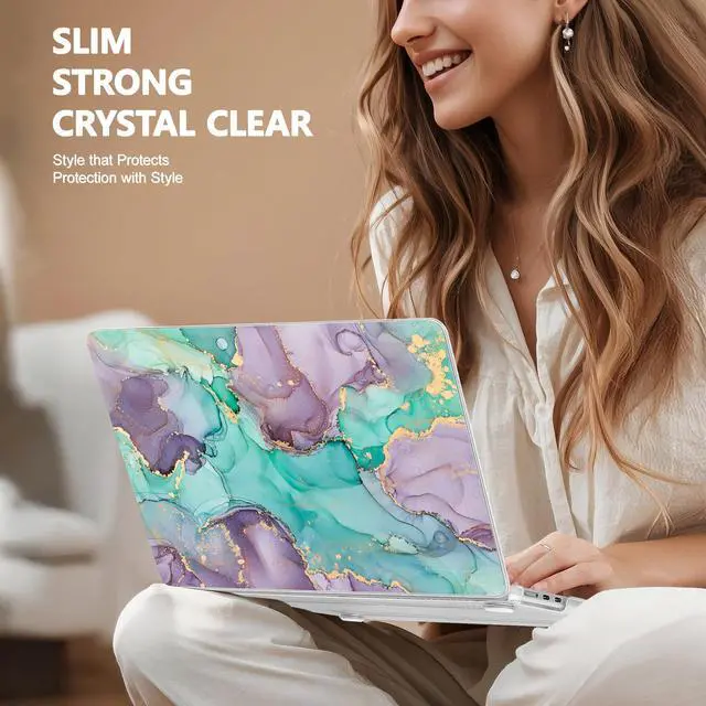 Alt view image 4 of 5 - May Chen Compatible with M4 MacBook Air 15 Inch Case 2025 2024 2023 A3241 A3114 A2941 M3 M2 with Liquid Retina Display & Touch ID, Plastic Hard Shell Cover - Artistic Painting