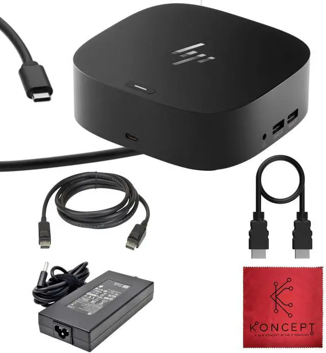 Main image of HP Docking Station for Laptop Dual Monitor and Charging - 5TW10AA / 5TW10UT / 5TW10AA#ABB USB-C G5 Dock with 120W + HDMI Cable + DisplayPort Cable