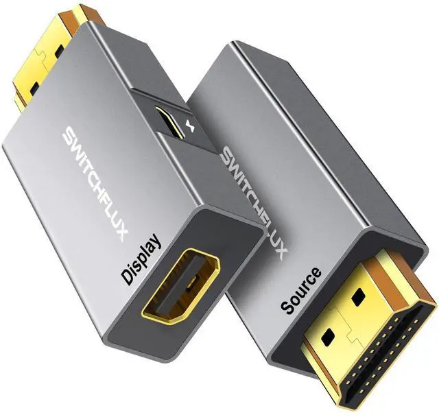 Main image of SWITCHFLUX HDMI to Mini DisplayPort Adapter [1 Pack], 4k@60Hz HDMI (Source) to Mini DP (Display) Adapter, Male to Female Converter Compatible with PC, Graphics Card, Laptop, Xbox, PS5
