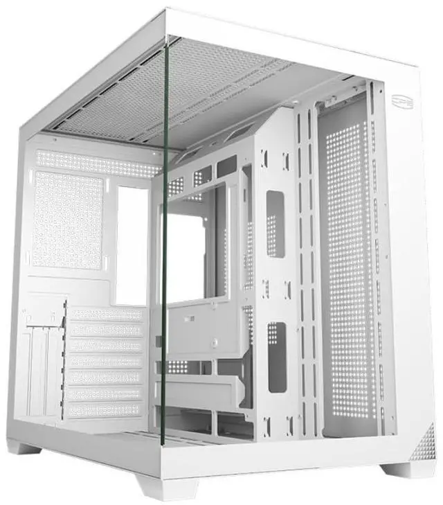 Main image of PCCOOLER PC Case ATX Mid Tower, Tempered Glass & Mesh Front, High Airflow, E-ATX/ATX/Micro-ATX/ITX Support, 360mm Radiator Support, Tool-Free Design  White (C3T700 No Fans Included)