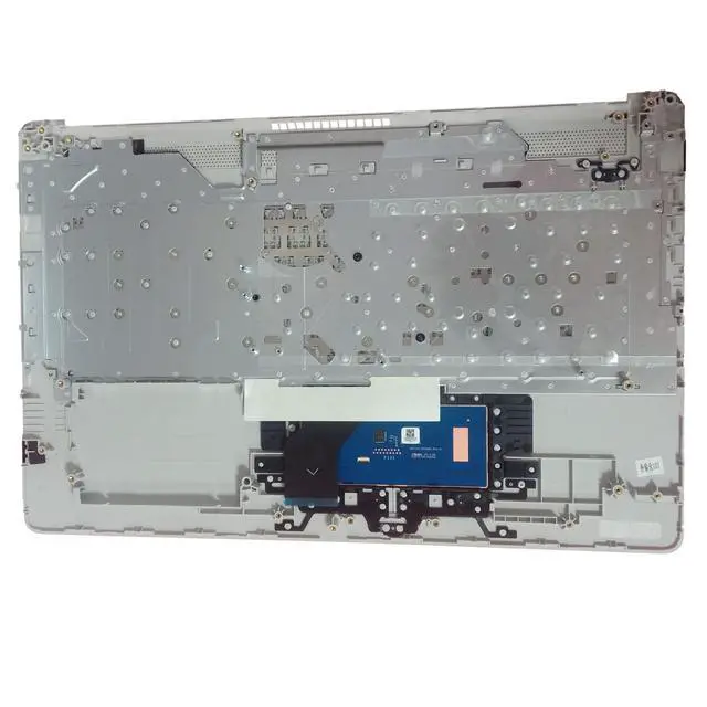 Alt view image 2 of 5 - Replacement for HP 17 by 17-by 17CA 17-CA Laptop Upper Case Palmrest Non-Backlit Keyboard Touchpad Assembly Non-ODD Part L26986-001 6070B1308113 Top Cover Sliver 2020 Year