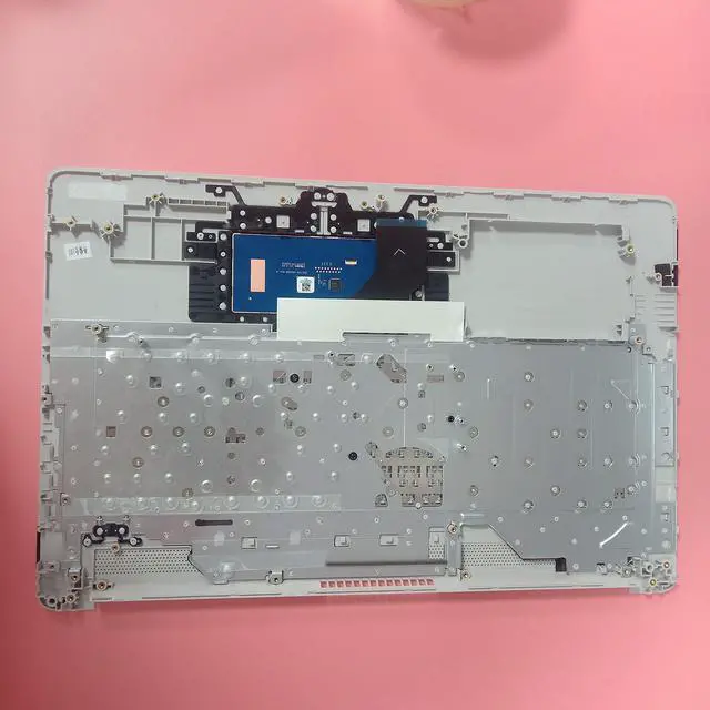 Alt view image 4 of 5 - Replacement for HP 17 by 17-by 17CA 17-CA Laptop Upper Case Palmrest Non-Backlit Keyboard Touchpad Assembly Non-ODD Part L26986-001 6070B1308113 Top Cover Sliver 2020 Year