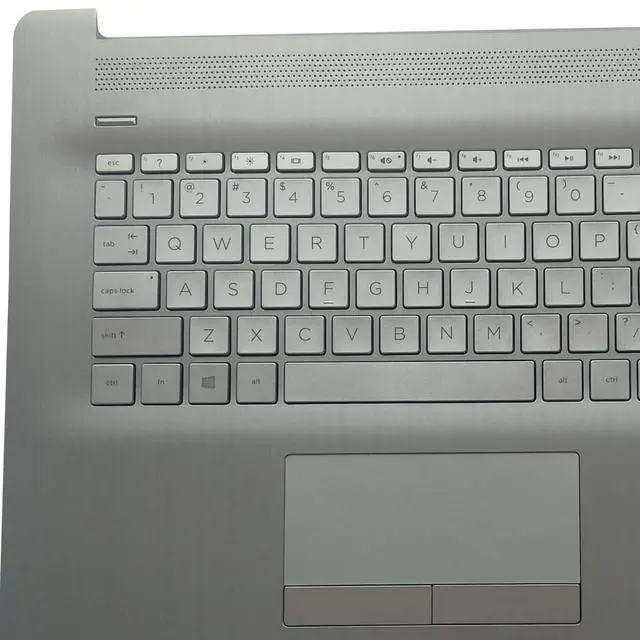 Alt view image 5 of 5 - Replacement for HP 17 by 17-by 17CA 17-CA Laptop Upper Case Palmrest Non-Backlit Keyboard Touchpad Assembly Non-ODD Part L26986-001 6070B1308113 Top Cover Sliver 2020 Year