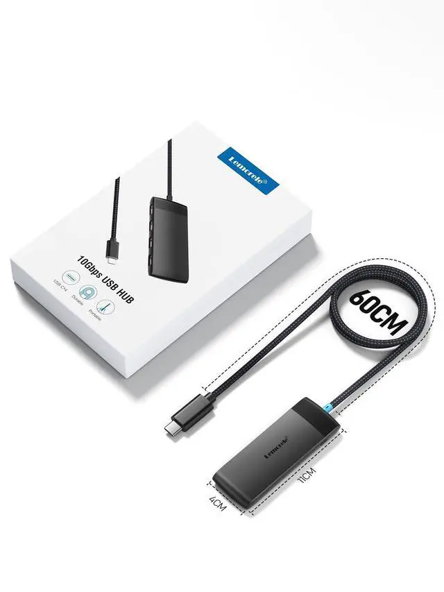 Alt view image 3 of 4 - USB C Hub with 10Gbps 2 USB3.2 & 2 USB C 3.2, Charging Port, USB Port Extender for MacBook Pro/Air, Acer Aspire, HP Dell Laptops, iPad Pro, iPhone 15/15 Pro Max, etc., 1.97ft Cable