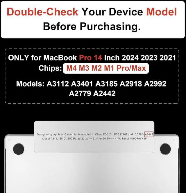 Alt view image 2 of 5 - TWOLSKOO for MacBook Pro 14 inch Case M5 M4 M3 M2 M1 Pro Max Chip (2026-2021), Plastic Hard Shell & Keyboard Cover & Type C Adapter & Screen Protector, Floral Spring