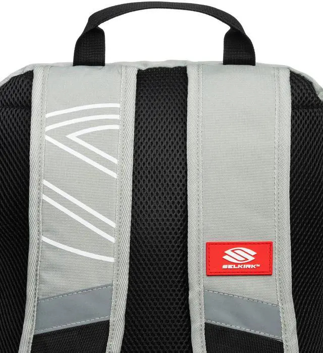 Alt view image 3 of 3 - Selkirk Sport Core Line Day Backpack | Small Pickleball Bag for Women & Men | +V11 Max Polyfiber Material | Paddle Bag Fits 6 Pickle Ball Paddles, & Sport Gear, Balls & Accessories | Gray