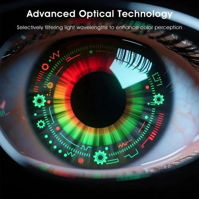Alt view image 4 of 5 - Khirhf Color Vision Deficiency Correcting & Enhancing Glasses for Red Green Colour Blindness