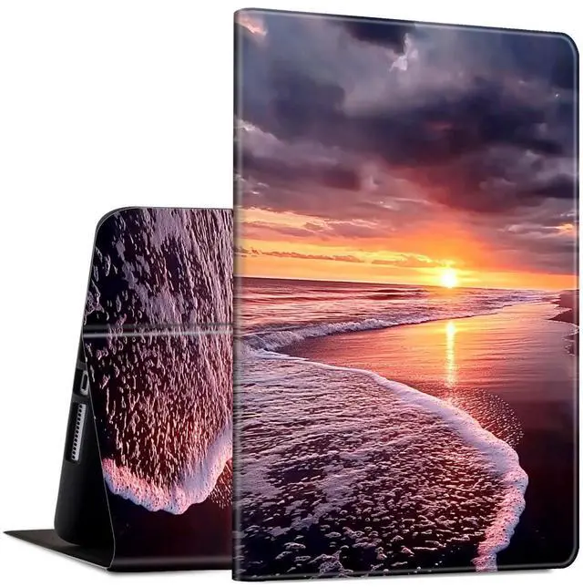 Main image of GYSYSQSH Case for Amazon Fire Max 11 Tablet (13th Generation, 2023 Release) 11" PU Leather Slim Folding Adjustable Stand Smart Cover with Auto Wake/Sleep for Fire 11 Max Tablet, Sea Beachs