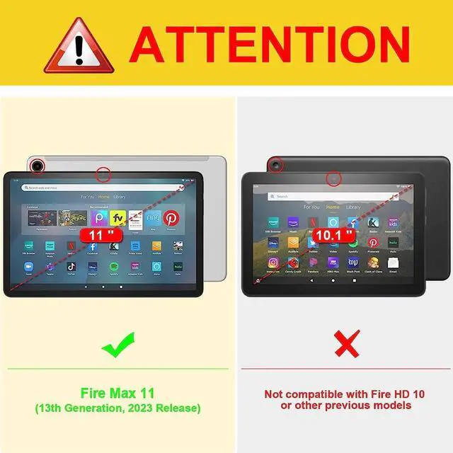 Alt view image 2 of 5 - GYSYSQSH Case for Amazon Fire Max 11 Tablet (13th Generation, 2023 Release) 11" PU Leather Slim Folding Adjustable Stand Smart Cover with Auto Wake/Sleep for Fire 11 Max Tablet, Sea Beachs