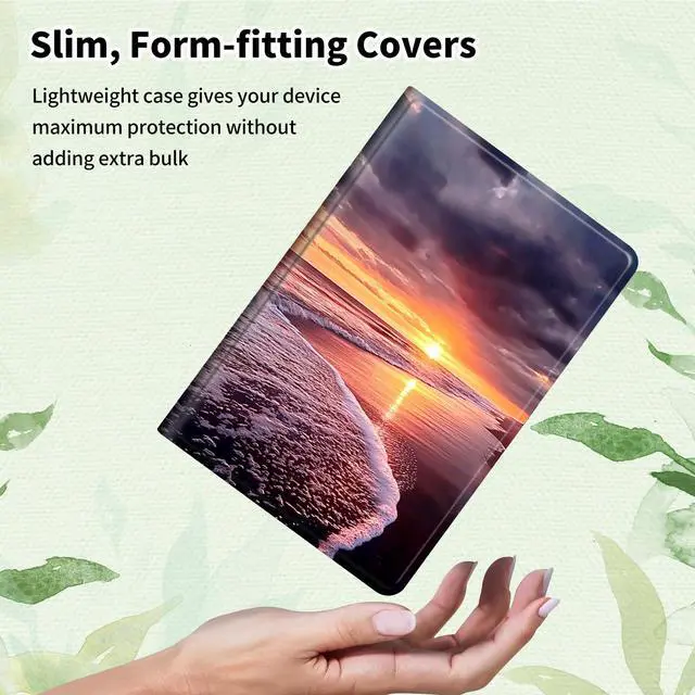 Alt view image 5 of 5 - GYSYSQSH Case for Amazon Fire Max 11 Tablet (13th Generation, 2023 Release) 11" PU Leather Slim Folding Adjustable Stand Smart Cover with Auto Wake/Sleep for Fire 11 Max Tablet, Sea Beachs