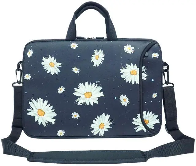Main image of The 15.64-inch Laptop Shoulder Case fits a 14-inch 15-inch 15.6-inch MacBook/laptop/ultrabook/Chromebook (Little Daisy)
