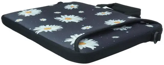 Alt view image 3 of 5 - The 15.64-inch Laptop Shoulder Case fits a 14-inch 15-inch 15.6-inch MacBook/laptop/ultrabook/Chromebook (Little Daisy)