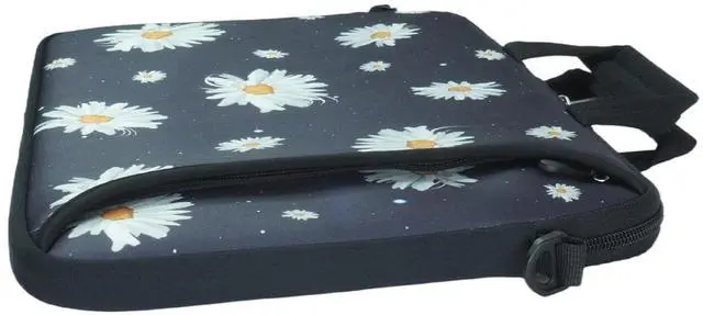 Alt view image 4 of 5 - The 15.64-inch Laptop Shoulder Case fits a 14-inch 15-inch 15.6-inch MacBook/laptop/ultrabook/Chromebook (Little Daisy)