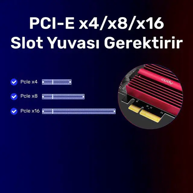 Alt view image 5 of 5 - Cudy 10GB PCIe Network Card, 10G Base-T PCIe Adapter, Flow Control, PCIe to 10 Gigabit Ethernet Adapter, Supports Windows 11/10, WindowsServer 2022 and Linux, Including Network Cable