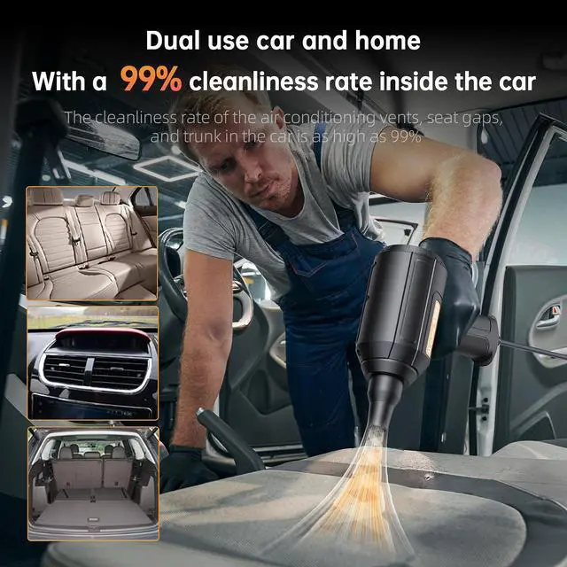 Alt view image 5 of 5 - Electric Air Duster, 500W High-Power Corded Compressed Air Canister Replacement with Adjustable Speed, 10ft Cable - for Electronics, PC, Keyboard, Car, Camera, Inflatable Pool Toys