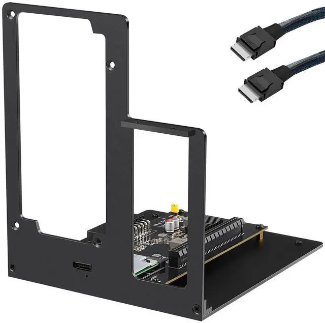 Main image of External GPU Dock Station, Only Compatible with OcuLink Interface Graphics Dock Station, Mini eGPU Enclosure for NVIDIA/AMD PCIE, Support ATX Power Supply (Black)