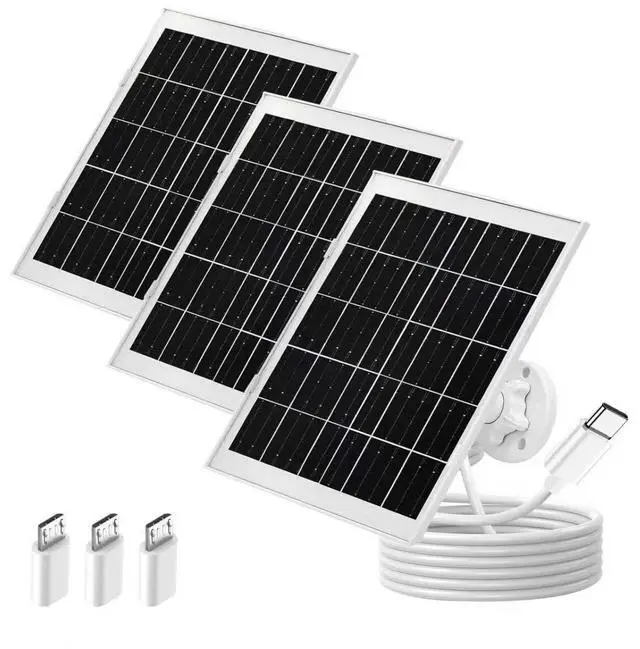Main image of RCBCH 7W Camera Solar Charging Panel Compatible with Eufycam, Suitable for eufyCam, eufyCam E, eufyCam 2, 2 Pro, 2C, 2C Pro, SoloCam (E20/E40/L20/L40/S40), or 4G LTE Starlight Camera
