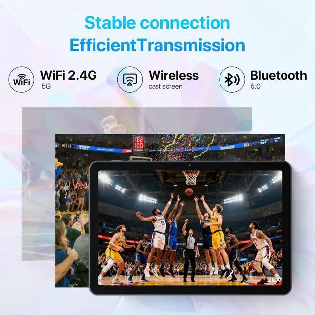 Alt view image 5 of 5 - OYEFIT Android 15 Tablet 10.1 inch,18(6+12) GB+128GB+2TB Expandable 2025 Widevine L1 Tablets with Speed 2.0 GHz,1280x800 HD IPS,FM Radio, 5000mAh,WiFi6,GPS,Bluetooth,Travel Gift,Kids Space,YT Kids