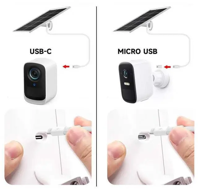 Alt view image 5 of 5 - RCBCH 7W Camera Solar Charging Panel Compatible with Eufycam, Suitable for eufyCam, eufyCam E, eufyCam 2, 2 Pro, 2C, 2C Pro, SoloCam (E20/E40/L20/L40/S40), or 4G LTE Starlight Camera