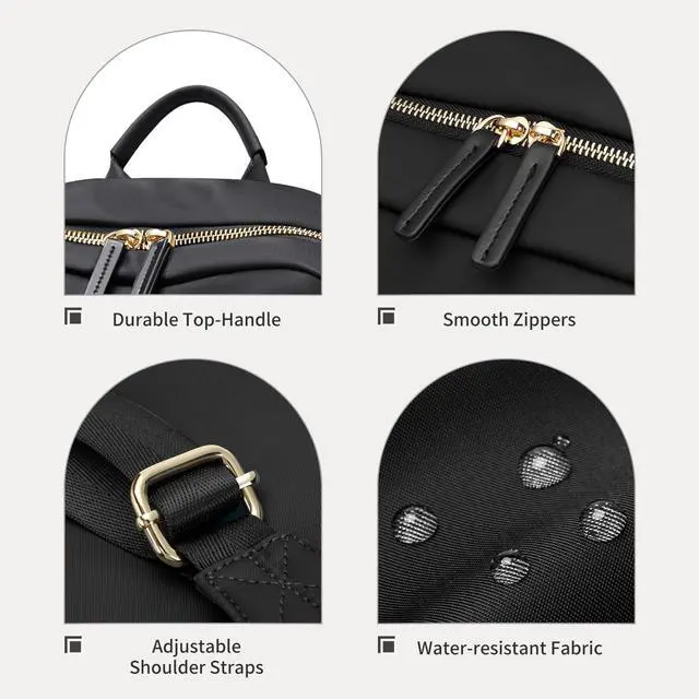 Alt view image 3 of 5 - GOLF SUPAGS Stylish Laptop Backpack for Women Computer Bag Fits 14 Inch Notebook Travel College Work Backpacks Purse (Black)