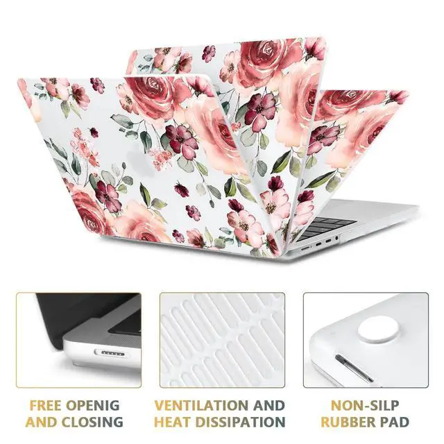 Alt view image 3 of 5 - CISSOOK Matte Frosted Floral Hard Shell Case for MacBook Pro 14 Inch 2025 2024 2023 2021 Release Model M5 M4 M3 M2 M1, Case for MacBook Pro 14" with Touch ID