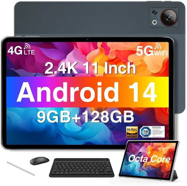 Main image of DOOGEE T30SE Tablet with Keyboard, Dual 4G LTE 11 Inch Gaming Tablets Android 14, 9GB RAM + 128GB, 2.4K Octa-Core, 8580mAh, Tablet with Keyboard and Pen, Mouse and Case