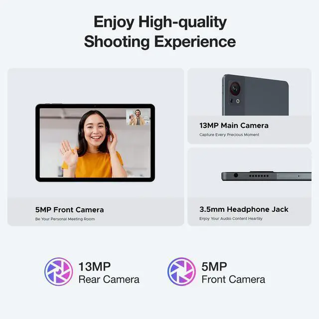 Alt view image 5 of 5 - DOOGEE T30SE Tablet with Keyboard, Dual 4G LTE 11 Inch Gaming Tablets Android 14, 9GB RAM + 128GB, 2.4K Octa-Core, 8580mAh, Tablet with Keyboard and Pen, Mouse and Case