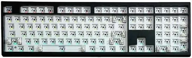 Main image of GMK108 Barebones Mechanical Keyboard Kit,VIA Programmable Gasket Mounted BT5.0/2.4GHz/Type-C Tri-Mode Wired Hot-Swap RGB Backlit Full Size Custom PCB DIY Mechanical Keyboard Kit(Black)