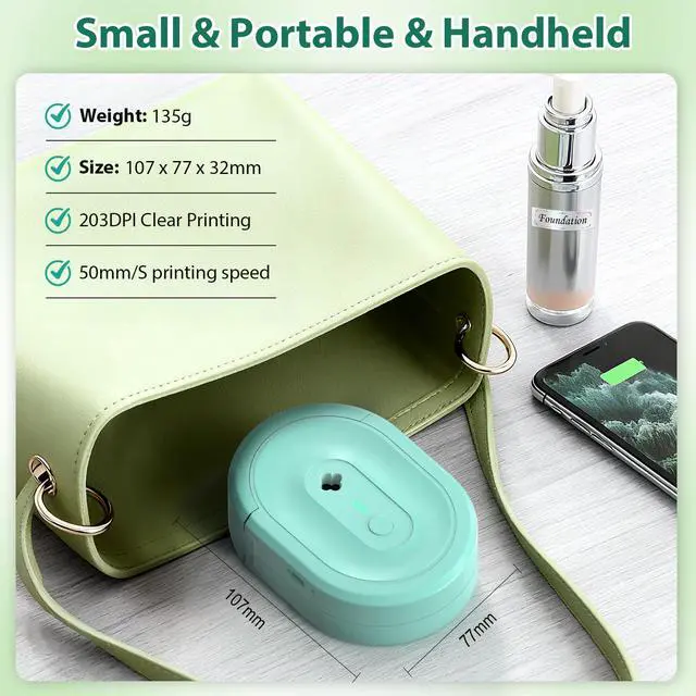 Alt view image 5 of 5 - Anycash Label Maker Machine with Tape, N12 Bluetooth Mini Label Printer, Portable Thermal Stickers Label Makers Wireless Labeler for Home Office School Kids Items Organization