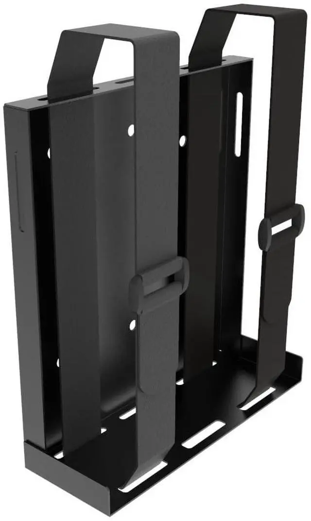 Main image of JINGCHENGMEI Universal Wall and VESA Mount -Adjustable Mount with Straps for Small Computers, UPS, Modems, Cable Boxes or Other Electronic Devices, Metal, Black