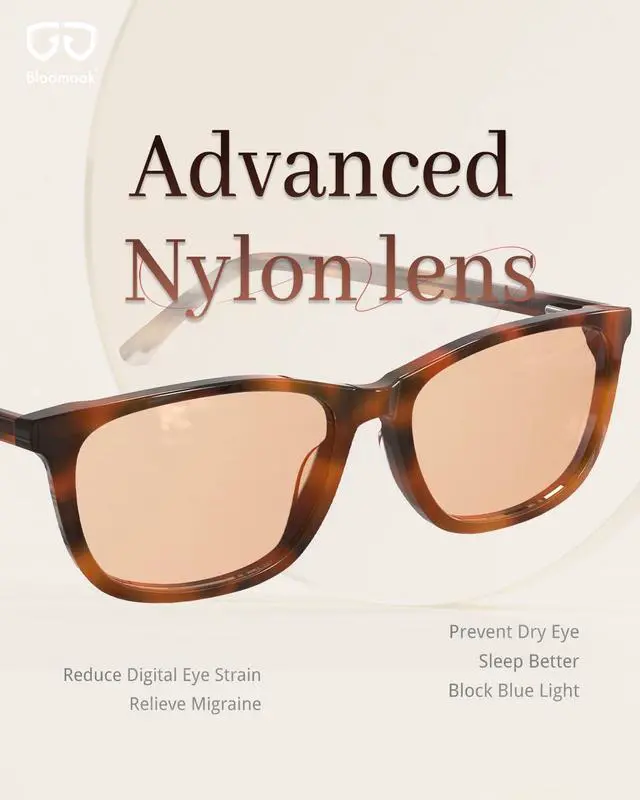 Alt view image 4 of 5 - Bloomoak Rose Migraine Glasses, FL-Flex Light Sensitivity Relief Glasses for Fluorescent LED Glare, Photophobia, Eye Strain (Migraine glasses, Cinnamon Rose - 70% - Light Havana Tortoise(for Outdoor))